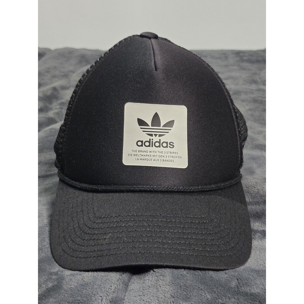 Adidas Originals Dispatch Trucker Hat Unisex OS Mesh Snapback Cap Black White